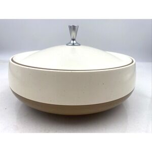 VTG Vacron Bopp Decker  Covered Serving Dish Insulated Bowl MCM White